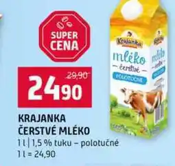 Terno KRAJANKA ČERSTVÉ MLÉKO 1l 1,5% tuku polotučné nabídka