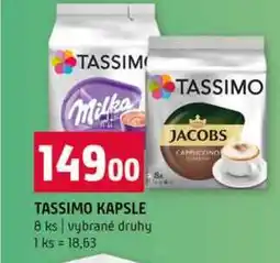 Terno TASSIMO KAPSLE 8 ks vybrané druhy nabídka