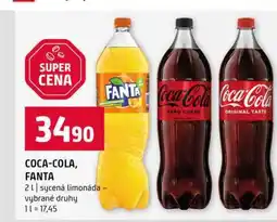 Terno COCA-COLA, FANTA 2l sycená limonáda vybrané druhy nabídka