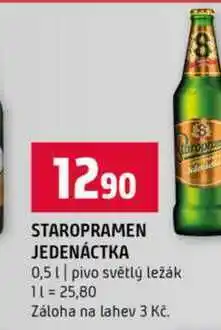 Terno STAROPRAMEN JEDENÁCTKA 0,5l pivo světlý ležák nabídka