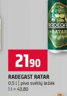 Terno RADEGAST RATAR 0,5l pivo světlý ležák nabídka
