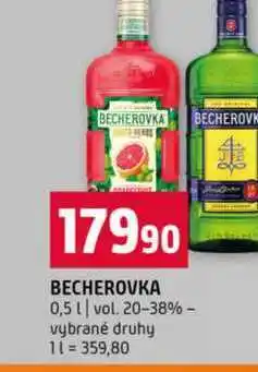 Terno BECHEROVKA 0,5l vol. 20-38% vybrané druhy nabídka