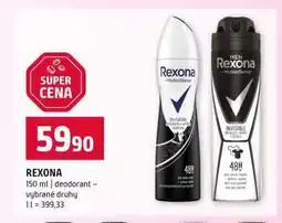 Terno REXONA 150 ml deodorant vybrané druhy nabídka
