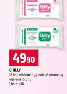 Terno CHILLY 12 ks vlhčené hygienické ubrousky vybrané druhy nabídka