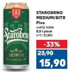 Kaufland STAROBRNO Medium/ Bitr Pivo nabídka