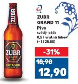 Kaufland ZUBR GRAND 11 Pivo nabídka
