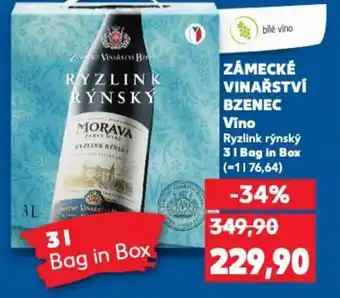 Kaufland ZÁMECKÉ VINAŘSTVÍ BZENEC Vino nabídka