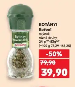 Kaufland KOTÁNYI Koření mlýnek nabídka