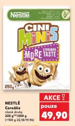 Kaufland NESTLÉ Cereálie nabídka