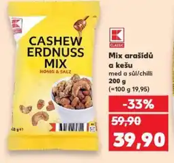 Kaufland Mix arašídů a kešu nabídka