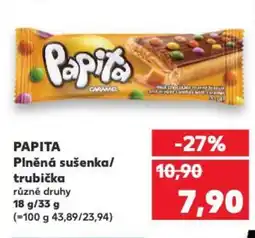Kaufland PAPITA Plněná sušenka/ trubička nabídka