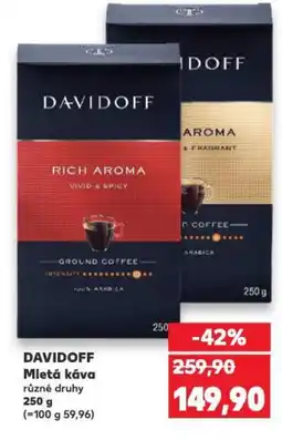 Kaufland DAVIDOFF Mletá káva nabídka
