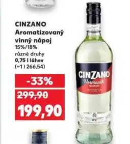 Kaufland CINZANO Aromatizovaný vinný nápoj nabídka