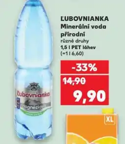Kaufland ĽUBOVNIANKA Minerální voda přírodní nabídka