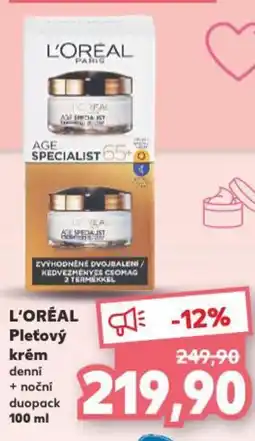 Kaufland L'ORÉAL Pleťový krém nabídka