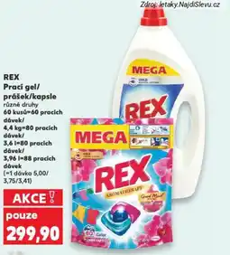 Kaufland REX Praci gel/ prášek/kapsle nabídka