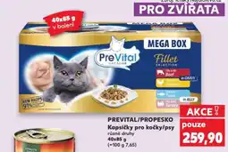 Kaufland PREVITAL/PROPESKO Kapsičky pro kočky/psy nabídka