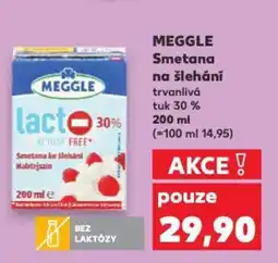 Kaufland MEGGLE Smetana na šlehání nabídka