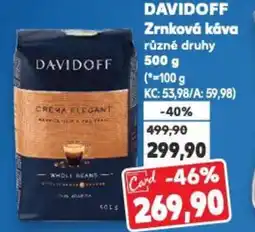 Kaufland DAVIDOFF Zrnková káva nabídka