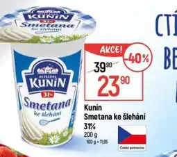 Globus Kunin Smetana ke šlehání 31% nabídka