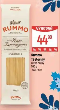 Globus Rummo Těstoviny nabídka