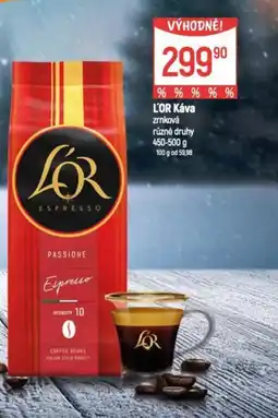 Globus L'OR Káva zrnková nabídka