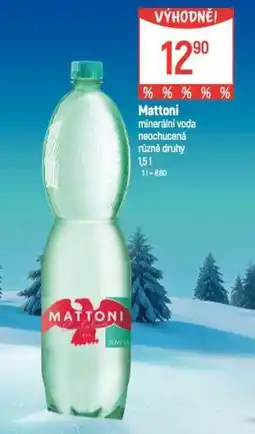 Globus Mattoni minerální voda neochucená nabídka