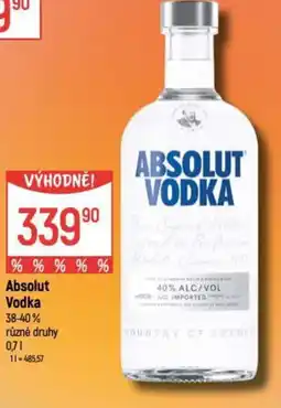 Globus Absolut Vodka nabídka