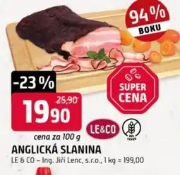 Trefa Anglická slanina nabídka