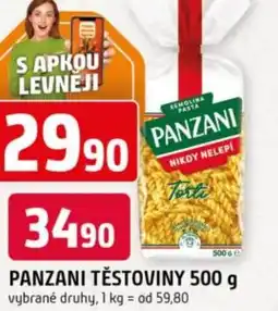 Trefa Panzani těstoviny nabídka