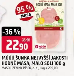 Trefa Múúú šunka nejvyšší jakosti hodně masa, málo soli nabídka