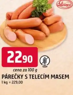 Trefa Párečky s telecím masem nabídka