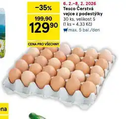 Tesco Čerstvá vejce s 30 ks nabídka