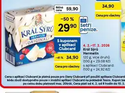 Tesco Král sýrů hermelín nabídka