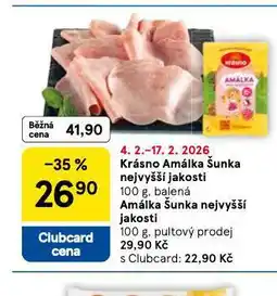 Tesco Amálka šunka nejvyšší jakosti nabídka