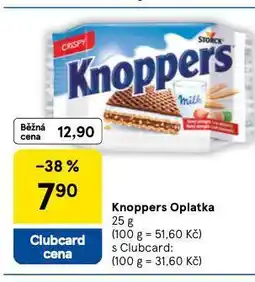 Tesco Knoppers oplatka nabídka