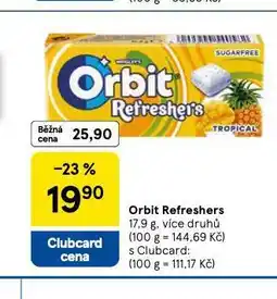 Tesco Orbit refreshers nabídka