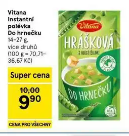 Tesco Vitana instantní polévka do hrenčku nabídka