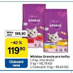 Tesco Whiskas granule pro kočky nabídka
