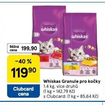 Tesco Whiskas granule pro kočky nabídka