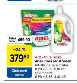 Tesco Ariel prací prostředek nabídka