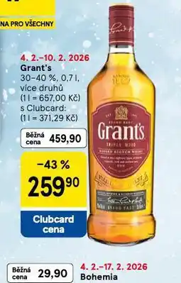 Tesco Grant´s nabídka