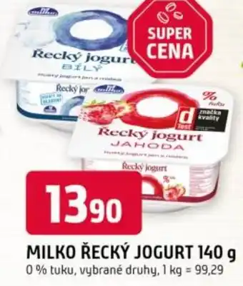 Trefa Milko řecký jogurt nabídka