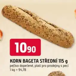 Trefa Korn bageta střední pečivo dopečené, platí pro prodejny s peci nabídka