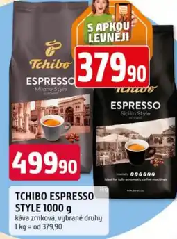 Trefa Tchibo espresso style káva zrnková nabídka