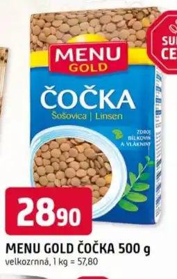 Trefa Menu gold čočka nabídka