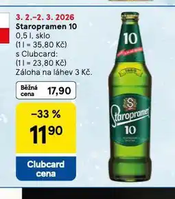 Tesco Pivo staropramen 10 nabídka