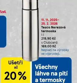 Tesco Nerezová termoska nabídka