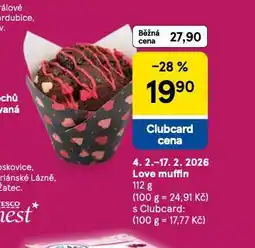 Tesco Love muffin nabídka
