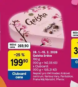 Tesco Geisha srdce nabídka